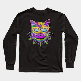 Cat Mardi Gras Long Sleeve T-Shirt